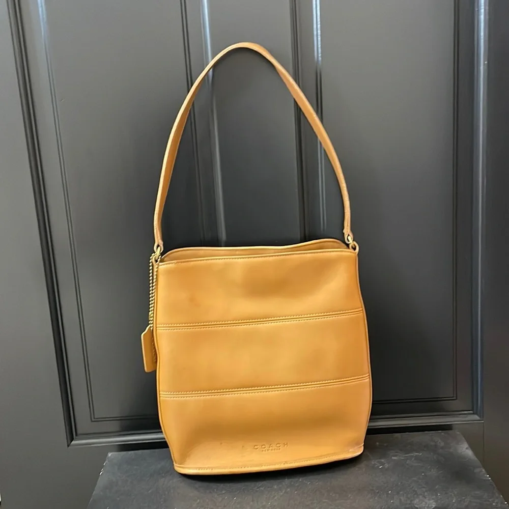Coach Tan Leather Shoulder Bag - Picture 5 of 16
